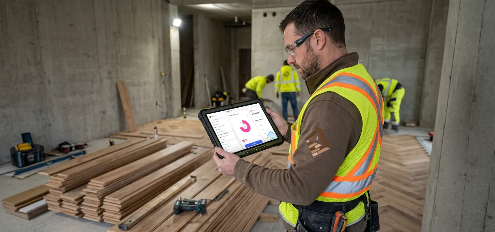 Homearize Flooring Software Dashboard Job Site